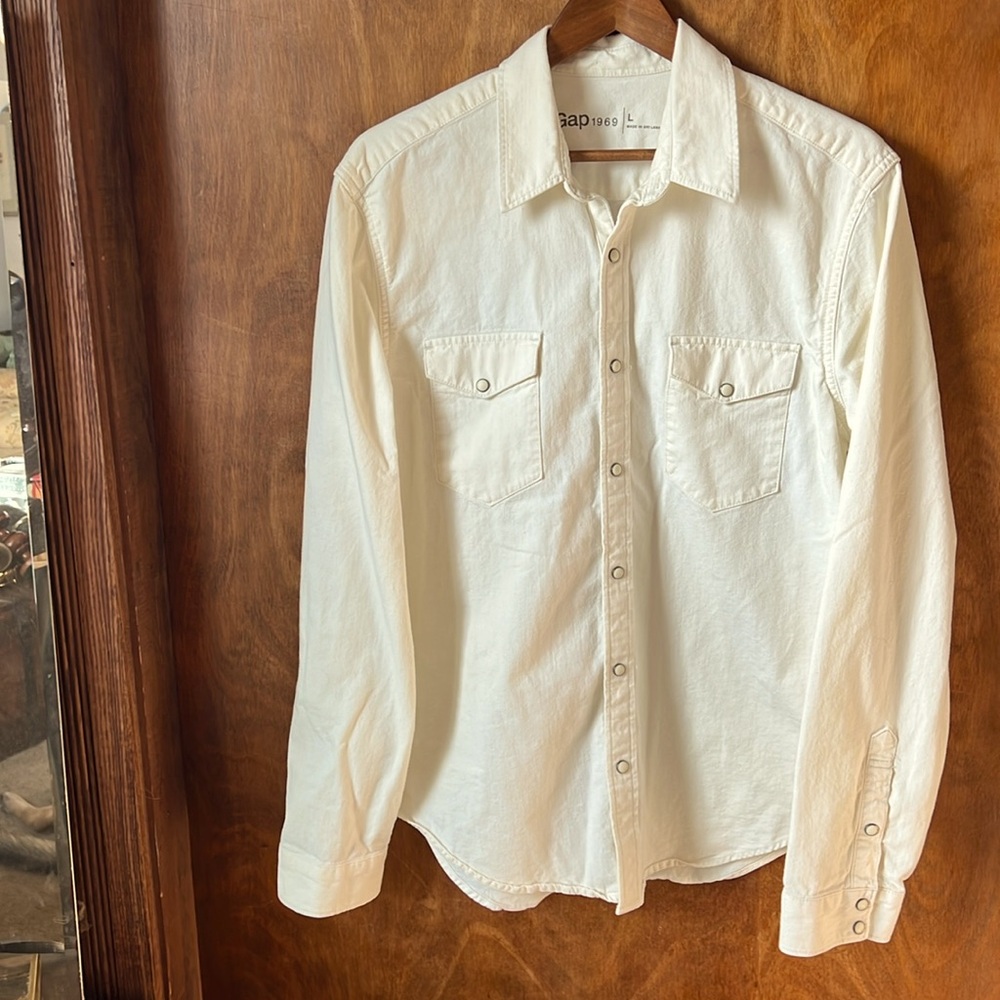 Gap Denim Western Snap Denim Shirt